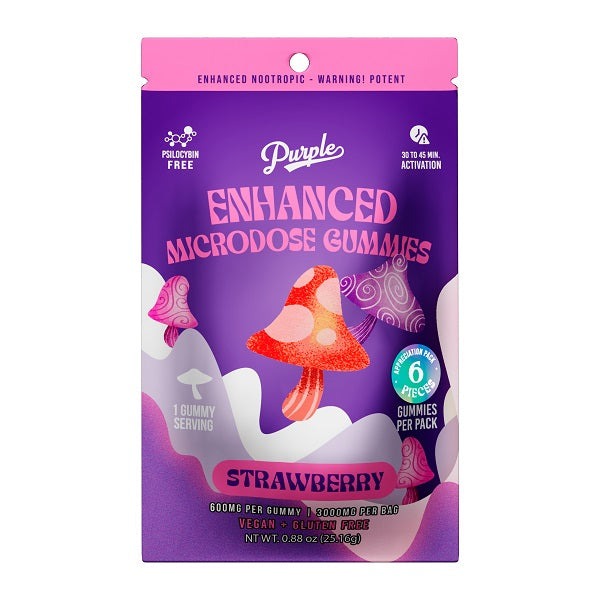 Purple Mushroom Enhanced Microdose Gummies